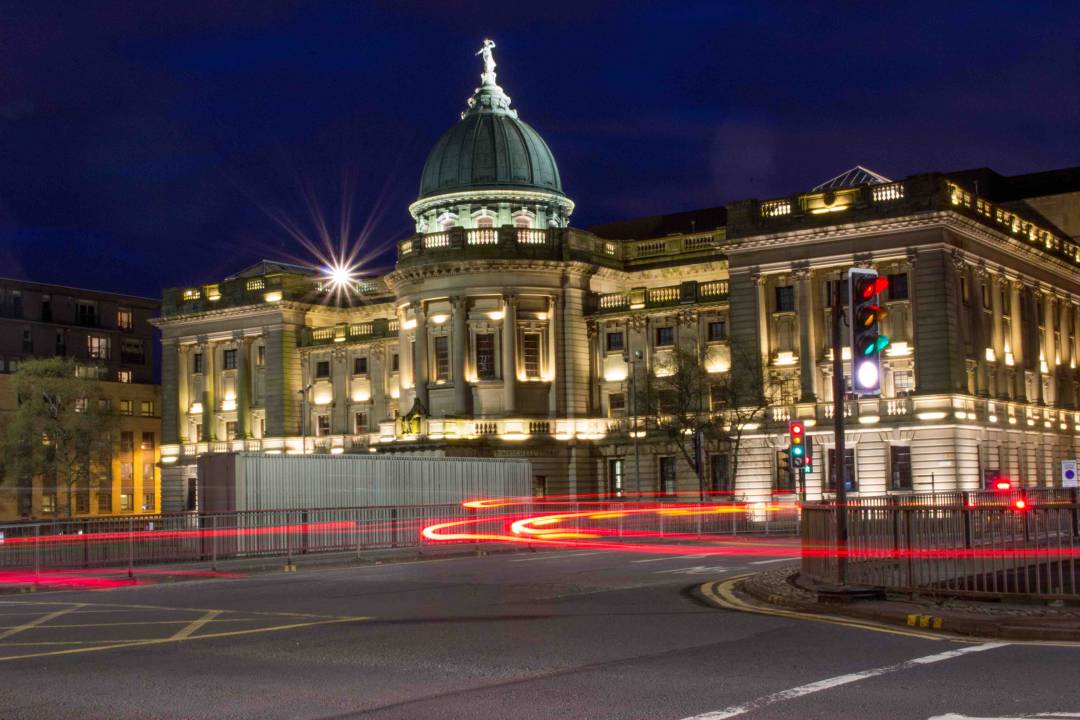 Glasgow Mitchell Library At Night